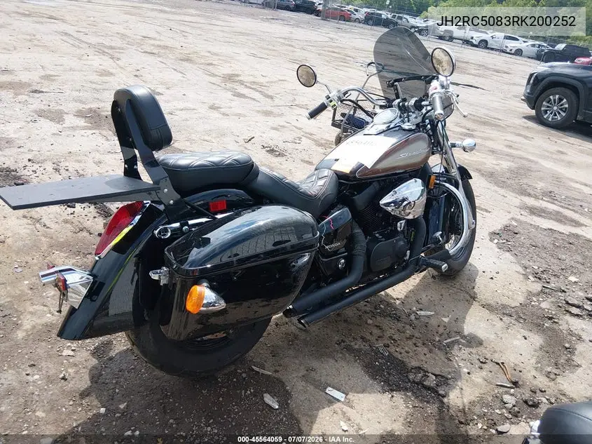 2024 Honda Vt750 Cs VIN: JH2RC5083RK200252 Lot: 45564059