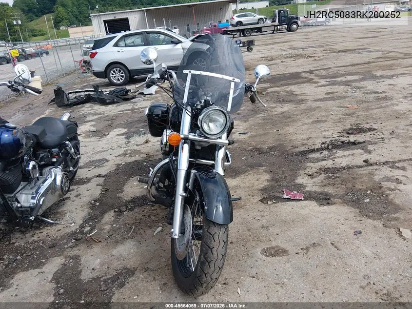 2024 Honda Vt750 Cs VIN: JH2RC5083RK200252 Lot: 45564059
