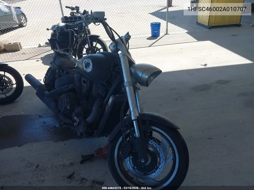 2002 Honda Vtx1800 C VIN: 1HFSC46002A010707 Lot: 44643278