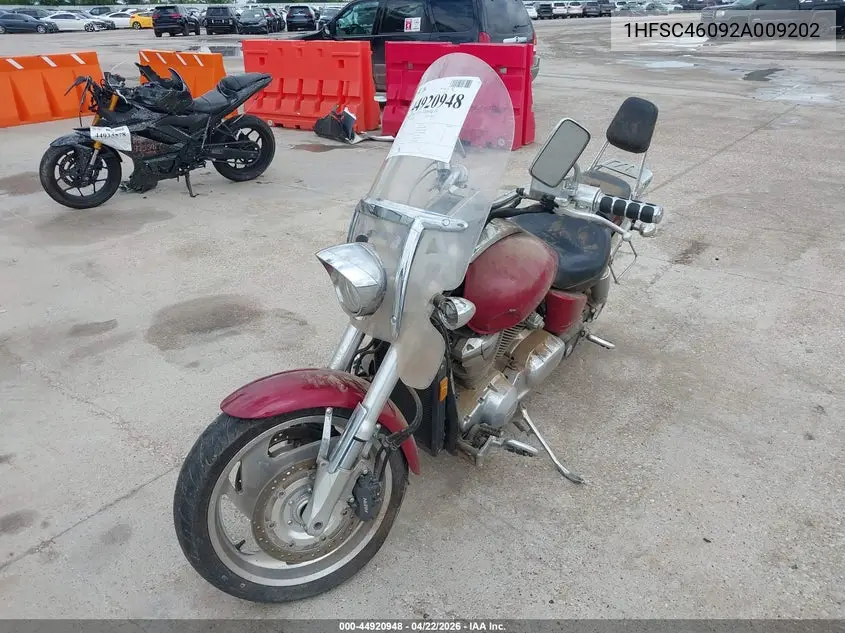 2002 Honda Vtx1800 C VIN: 1HFSC46092A009202 Lot: 44920948
