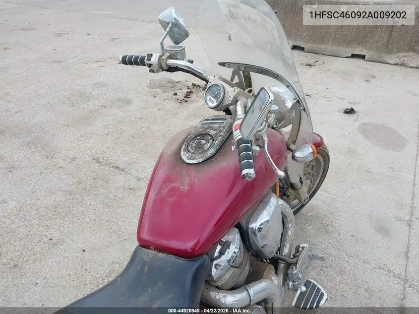 2002 Honda Vtx1800 C VIN: 1HFSC46092A009202 Lot: 44920948