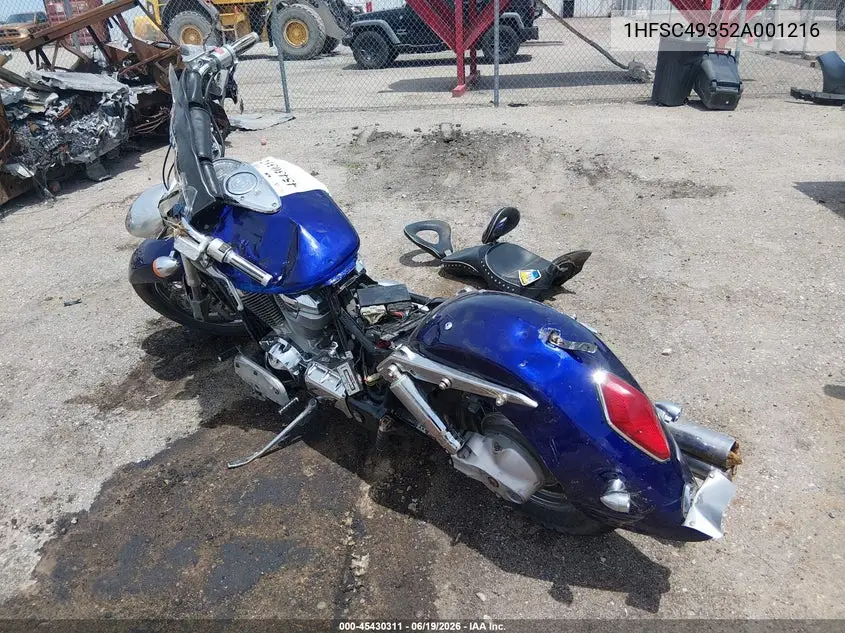 2002 Honda Vtx1800 S VIN: 1HFSC49352A001216 Lot: 45430311