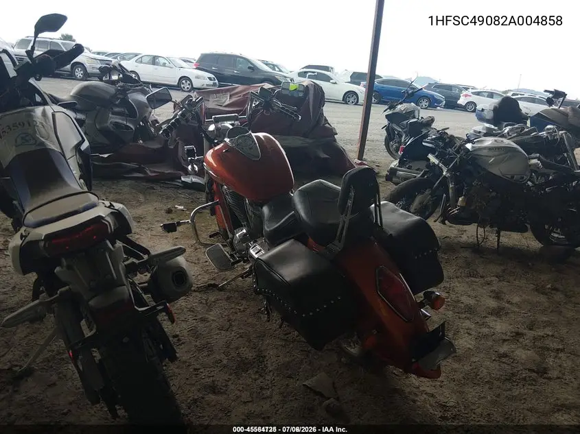 2002 Honda Vtx1800 R VIN: 1HFSC49082A004858 Lot: 45564725
