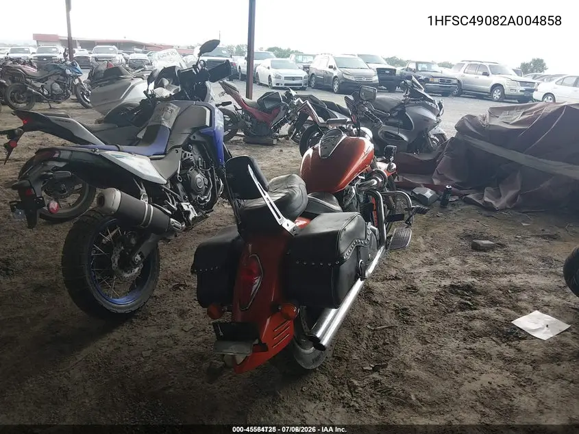 2002 Honda Vtx1800 R VIN: 1HFSC49082A004858 Lot: 45564725