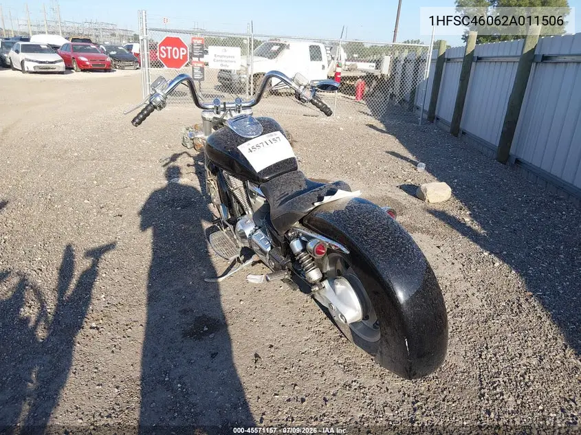 2002 Honda Vtx1800 C VIN: 1HFSC46062A011506 Lot: 45571157