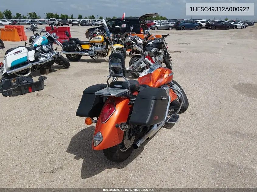 2002 Honda Vtx1800 S VIN: 1HFSC49312A000922 Lot: 45669979