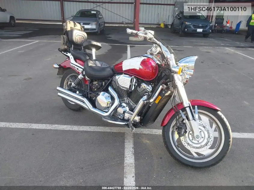 2003 Honda Vtx1800 C VIN: 1HFSC46173A100110 Lot: 44427759
