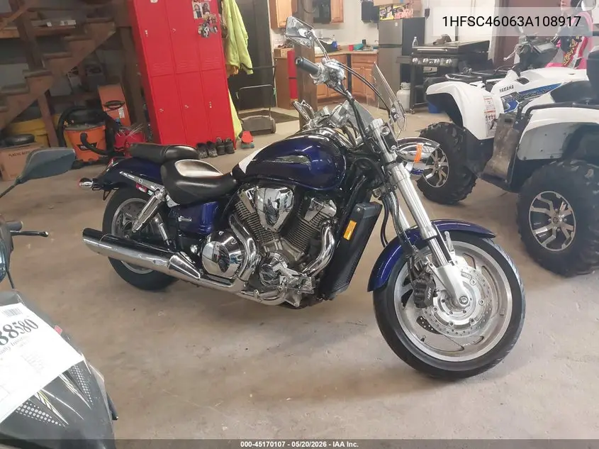2003 Honda Vtx1800 C VIN: 1HFSC46063A108917 Lot: 45170107