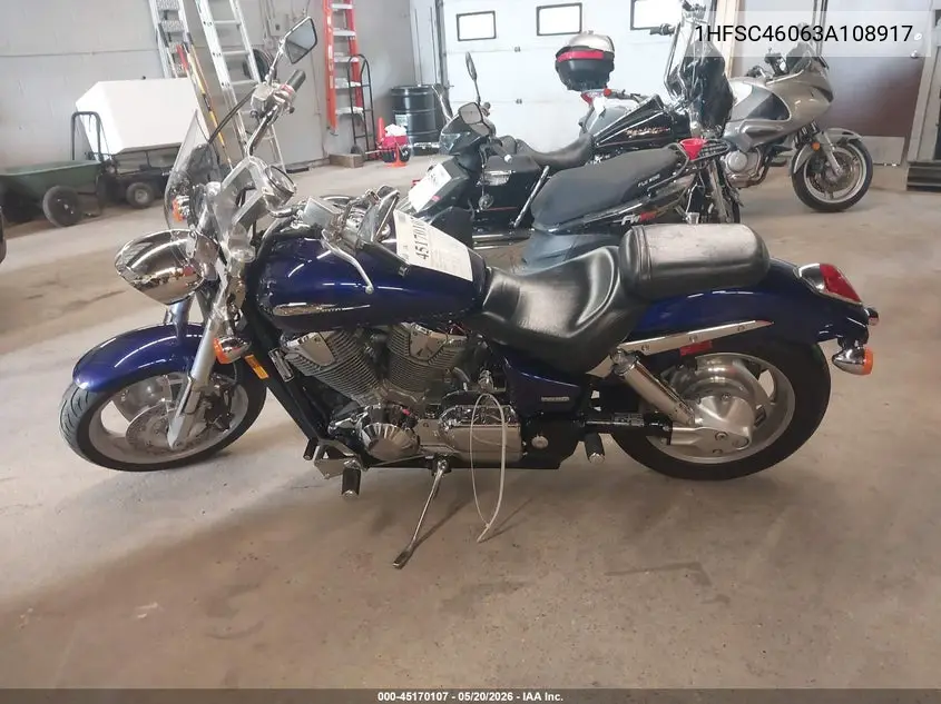 2003 Honda Vtx1800 C VIN: 1HFSC46063A108917 Lot: 45170107