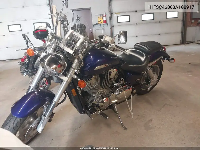 2003 Honda Vtx1800 C VIN: 1HFSC46063A108917 Lot: 45170107
