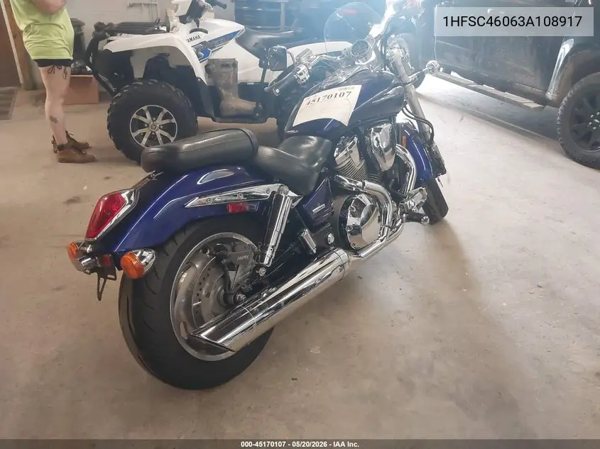 2003 Honda Vtx1800 C VIN: 1HFSC46063A108917 Lot: 45170107
