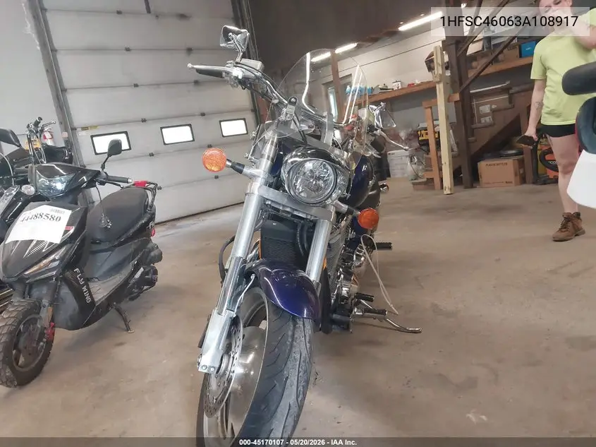 2003 Honda Vtx1800 C VIN: 1HFSC46063A108917 Lot: 45170107