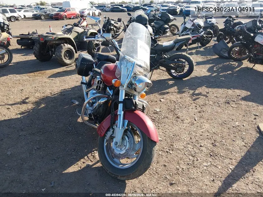 2003 Honda Vtx1800 R VIN: 1HFSC49023A104911 Lot: 45394233