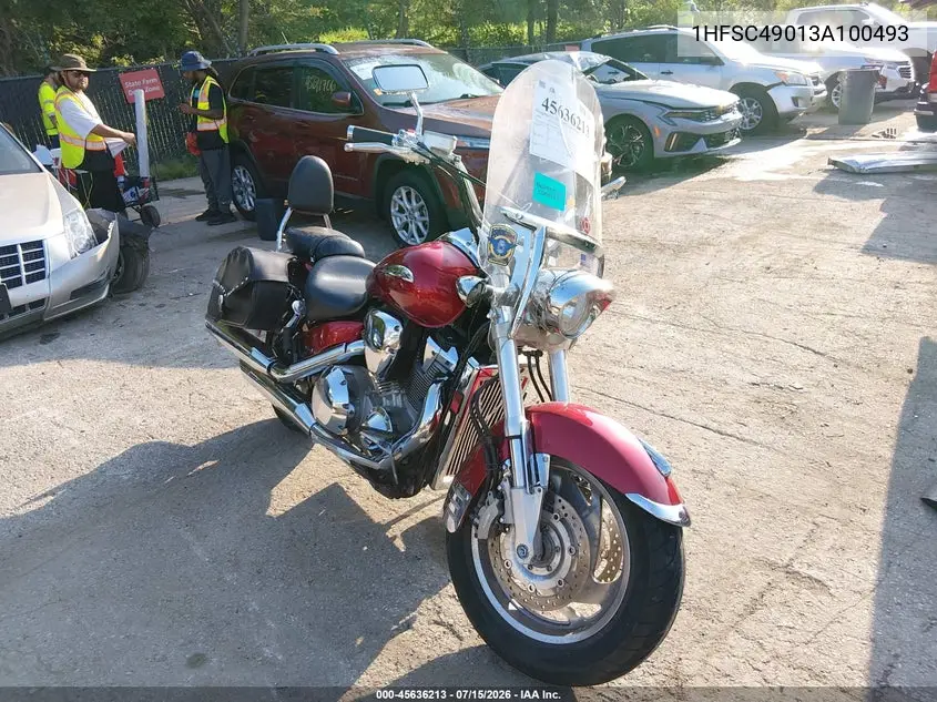 2003 Honda Vtx1800 R VIN: 1HFSC49013A100493 Lot: 45636213