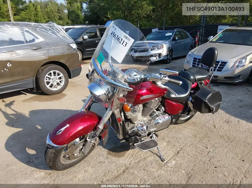 2003 Honda Vtx1800 R VIN: 1HFSC49013A100493 Lot: 45636213