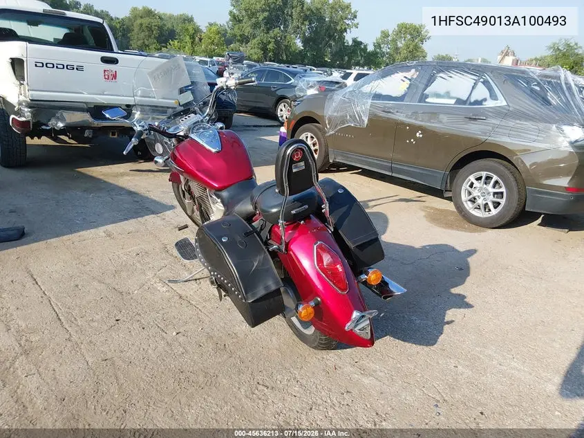 2003 Honda Vtx1800 R VIN: 1HFSC49013A100493 Lot: 45636213