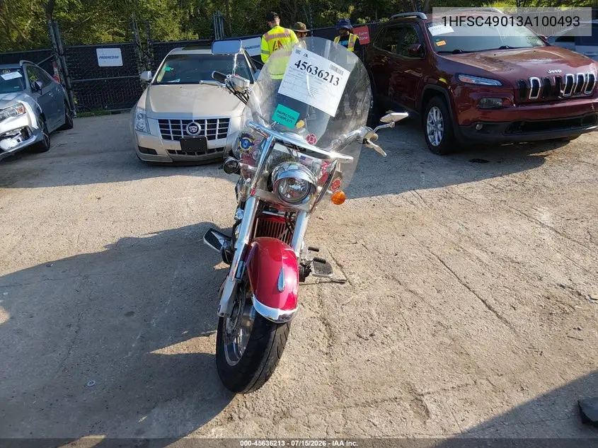 2003 Honda Vtx1800 R VIN: 1HFSC49013A100493 Lot: 45636213