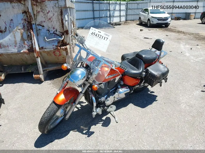 2004 Honda Vtx1300 C VIN: 1HFSC55094A003040 Lot: 45432117