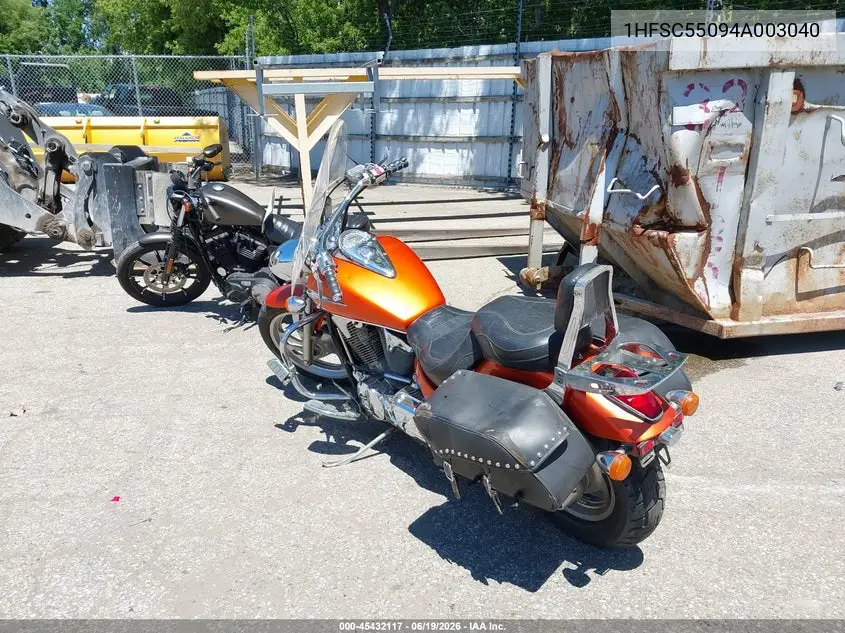 2004 Honda Vtx1300 C VIN: 1HFSC55094A003040 Lot: 45432117