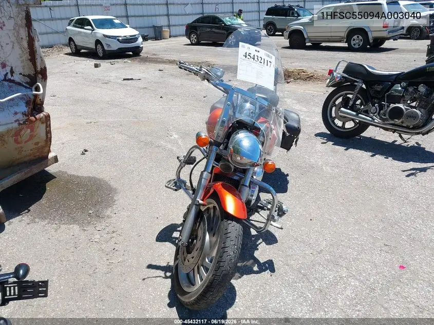 2004 Honda Vtx1300 C VIN: 1HFSC55094A003040 Lot: 45432117