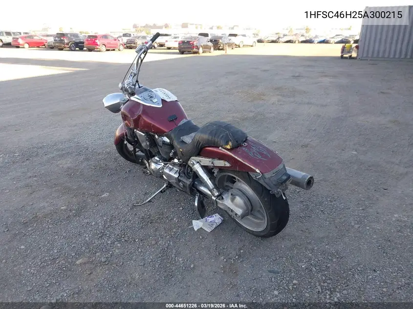 2005 Honda Vtx1800 F3 VIN: 1HFSC46H25A300215 Lot: 44651226