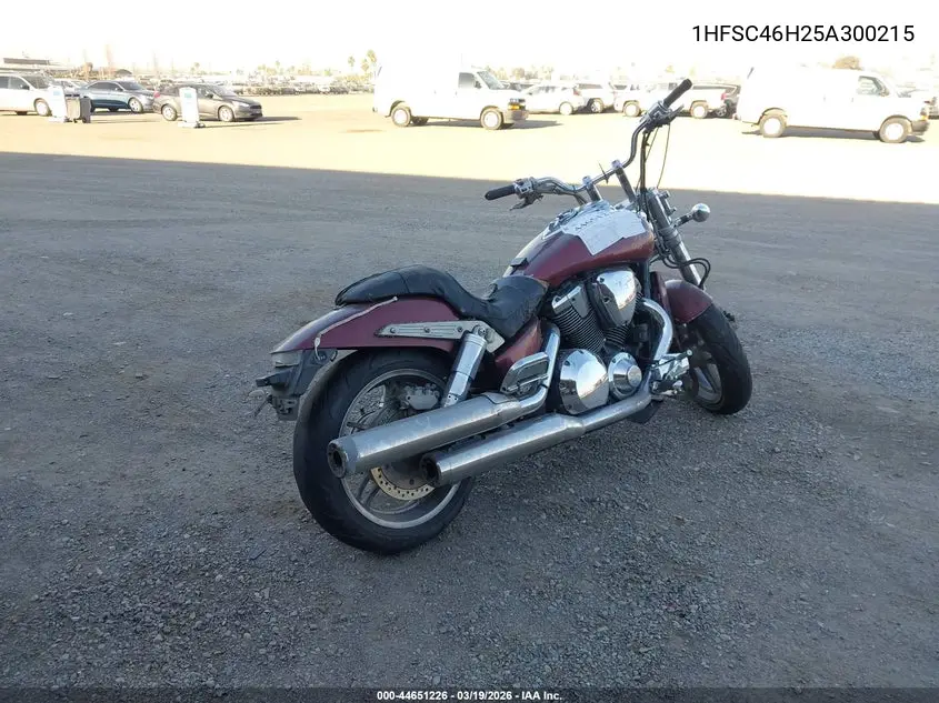 2005 Honda Vtx1800 F3 VIN: 1HFSC46H25A300215 Lot: 44651226
