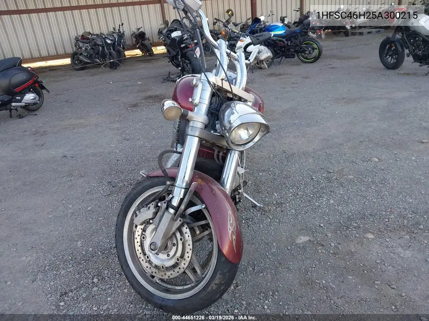 2005 Honda Vtx1800 F3 VIN: 1HFSC46H25A300215 Lot: 44651226