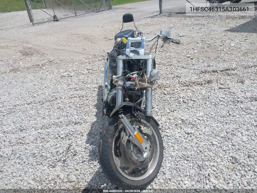 2005 Honda Vtx1800 C2 VIN: 1HFSC46315A303661 Lot: 44982222