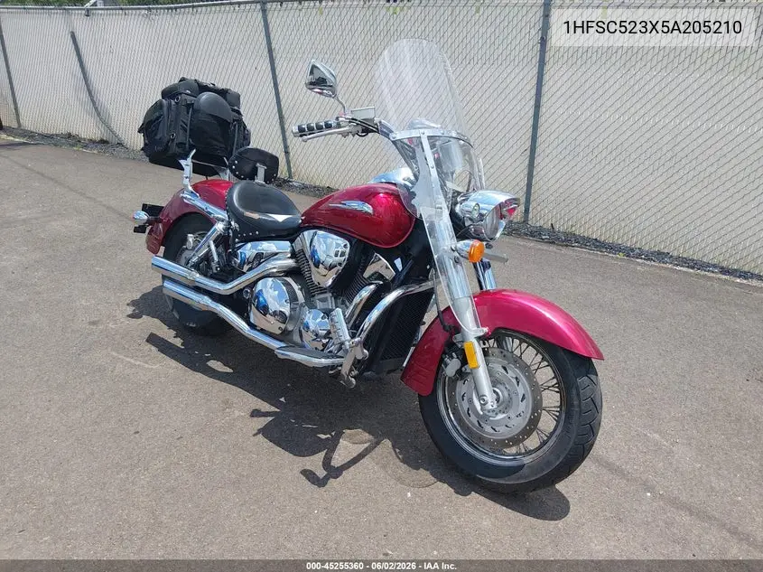 2005 Honda Vtx1300 R VIN: 1HFSC523X5A205210 Lot: 45255360