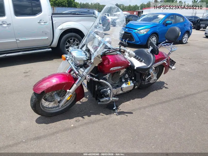 2005 Honda Vtx1300 R VIN: 1HFSC523X5A205210 Lot: 45255360