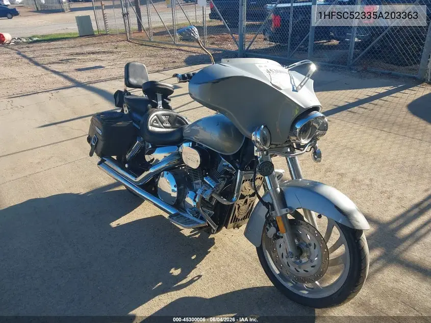 2005 Honda Vtx1300 R VIN: 1HFSC52335A203363 Lot: 45300006