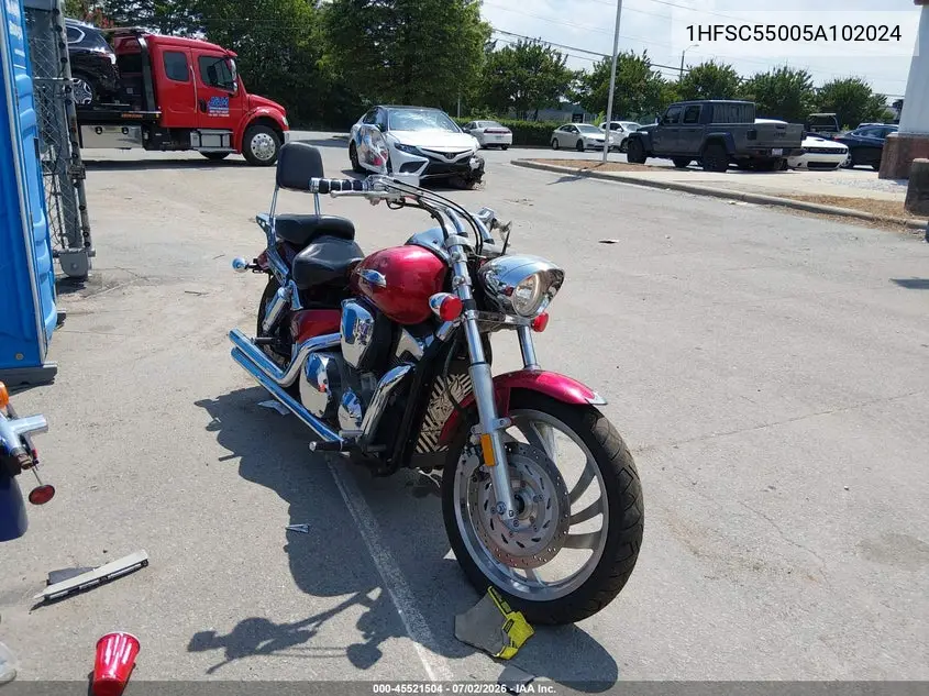 2005 Honda Vtx1300 C VIN: 1HFSC55005A102024 Lot: 45521504