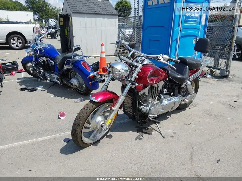 2005 Honda Vtx1300 C VIN: 1HFSC55005A102024 Lot: 45521504