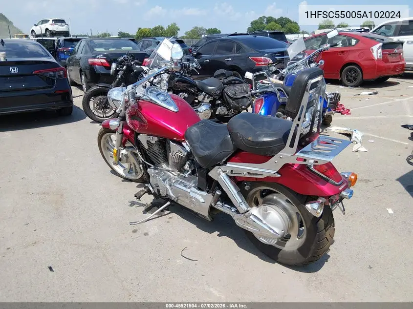 2005 Honda Vtx1300 C VIN: 1HFSC55005A102024 Lot: 45521504
