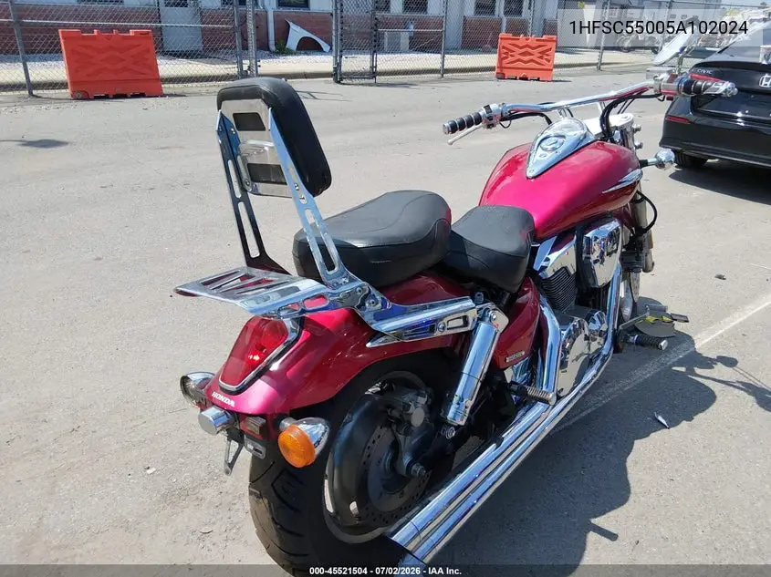2005 Honda Vtx1300 C VIN: 1HFSC55005A102024 Lot: 45521504