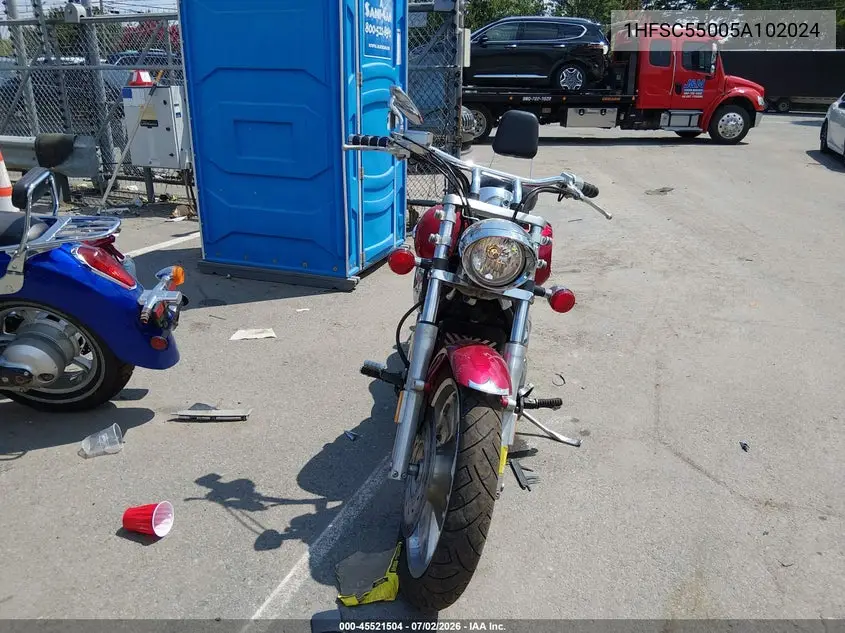 2005 Honda Vtx1300 C VIN: 1HFSC55005A102024 Lot: 45521504