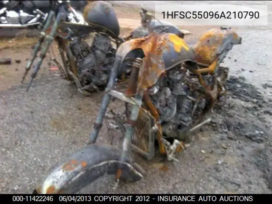 2006 Honda Vtx1300C VIN: 1HFSC55096A210790 Lot: 11422246