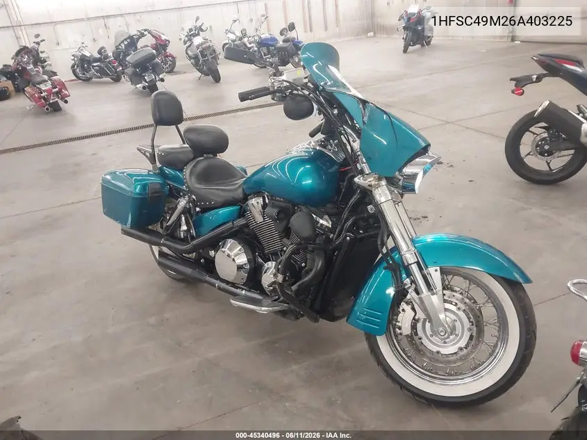 2006 Honda Vtx1800 S2 VIN: 1HFSC49M26A403225 Lot: 45340496