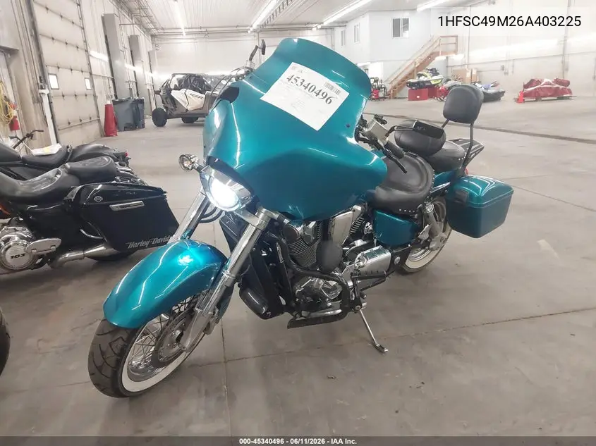 2006 Honda Vtx1800 S2 VIN: 1HFSC49M26A403225 Lot: 45340496