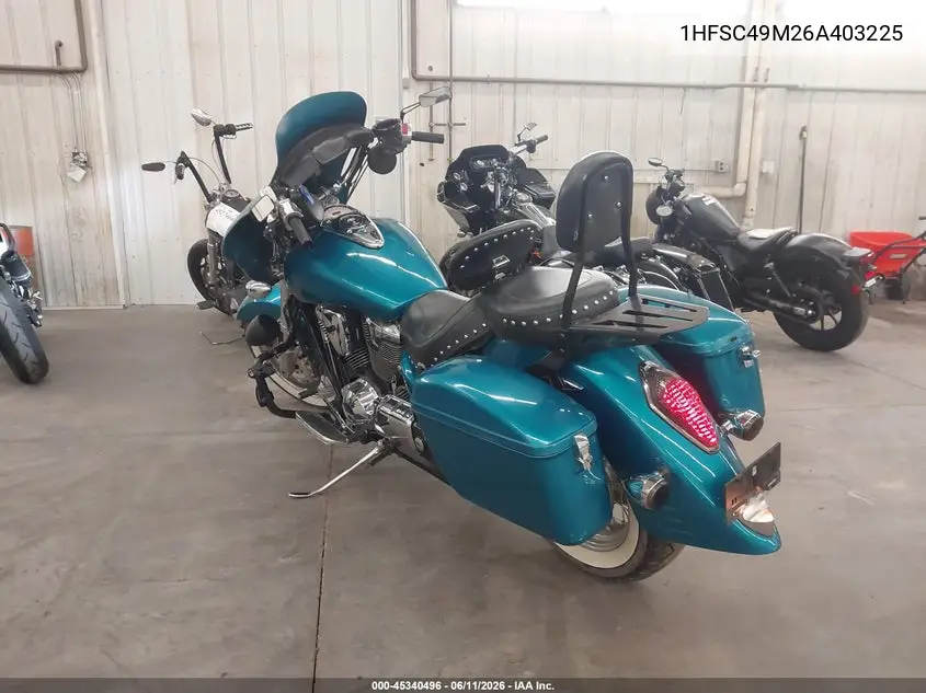2006 Honda Vtx1800 S2 VIN: 1HFSC49M26A403225 Lot: 45340496