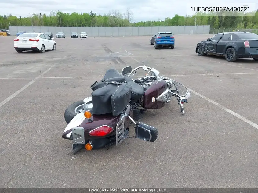 2007 Honda Vtx1300 T VIN: 1HFSC52867A400221 Lot: 12618363X