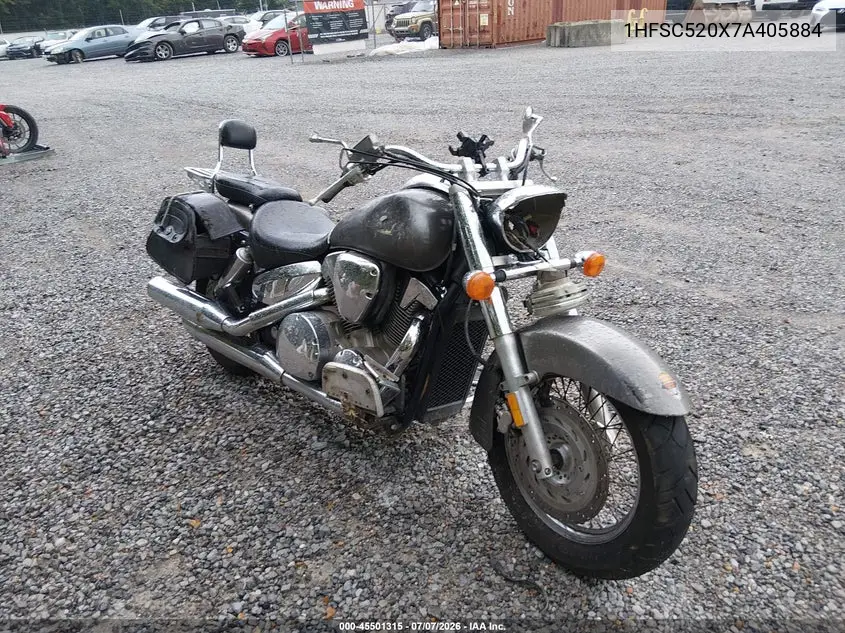 2007 Honda Vtx1300 S VIN: 1HFSC520X7A405884 Lot: 45501315