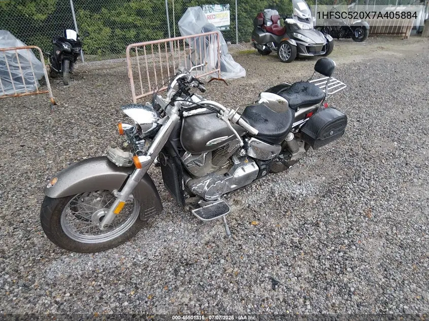 2007 Honda Vtx1300 S VIN: 1HFSC520X7A405884 Lot: 45501315