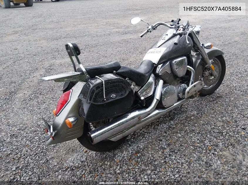 2007 Honda Vtx1300 S VIN: 1HFSC520X7A405884 Lot: 45501315