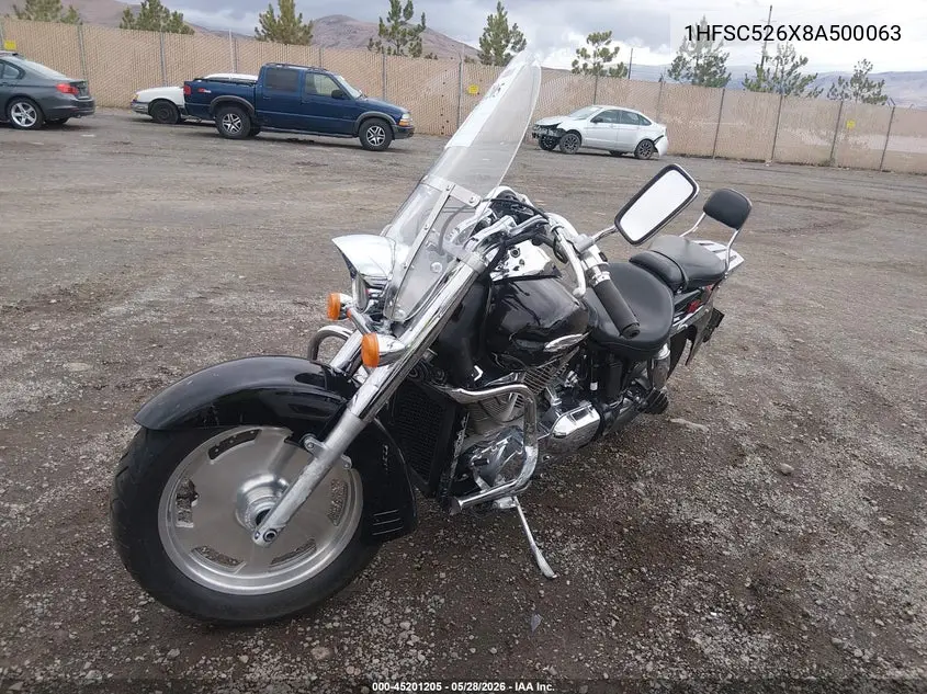 2008 Honda Vtx1300 R VIN: 1HFSC526X8A500063 Lot: 45201205