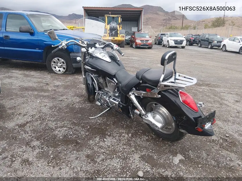 2008 Honda Vtx1300 R VIN: 1HFSC526X8A500063 Lot: 45201205