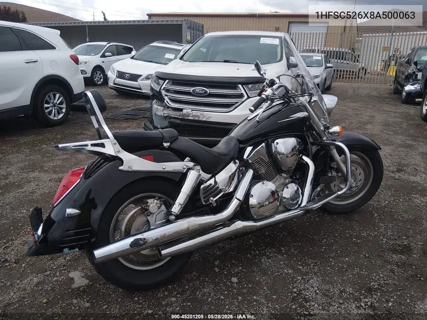 2008 Honda Vtx1300 R VIN: 1HFSC526X8A500063 Lot: 45201205