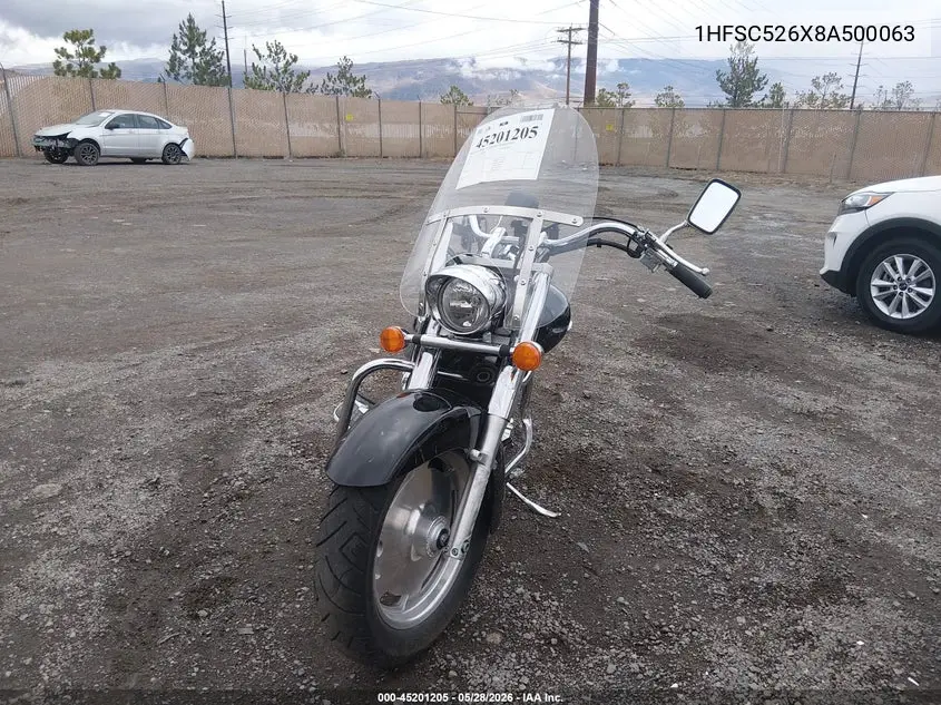2008 Honda Vtx1300 R VIN: 1HFSC526X8A500063 Lot: 45201205