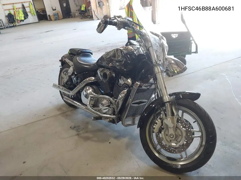 2008 Honda Vtx1800 F1 VIN: 1HFSC46B88A600681 Lot: 45252532