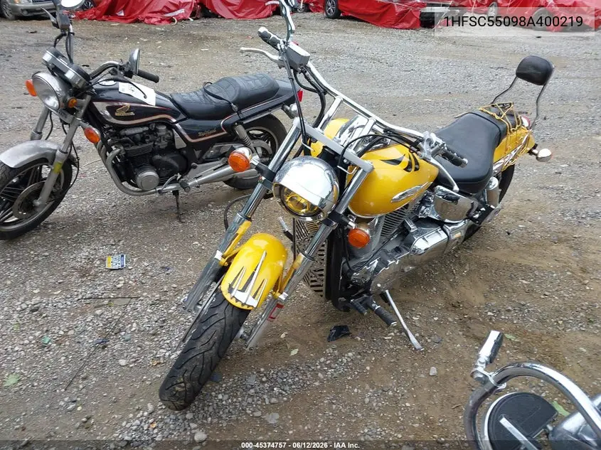 2008 Honda Vtx1300 C VIN: 1HFSC55098A400219 Lot: 45374757